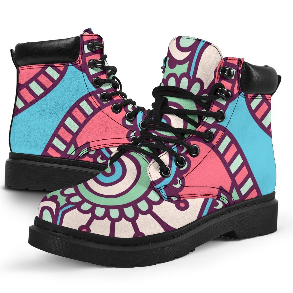 Pastel Mandala Bohemian Pattern Print Classic Boots