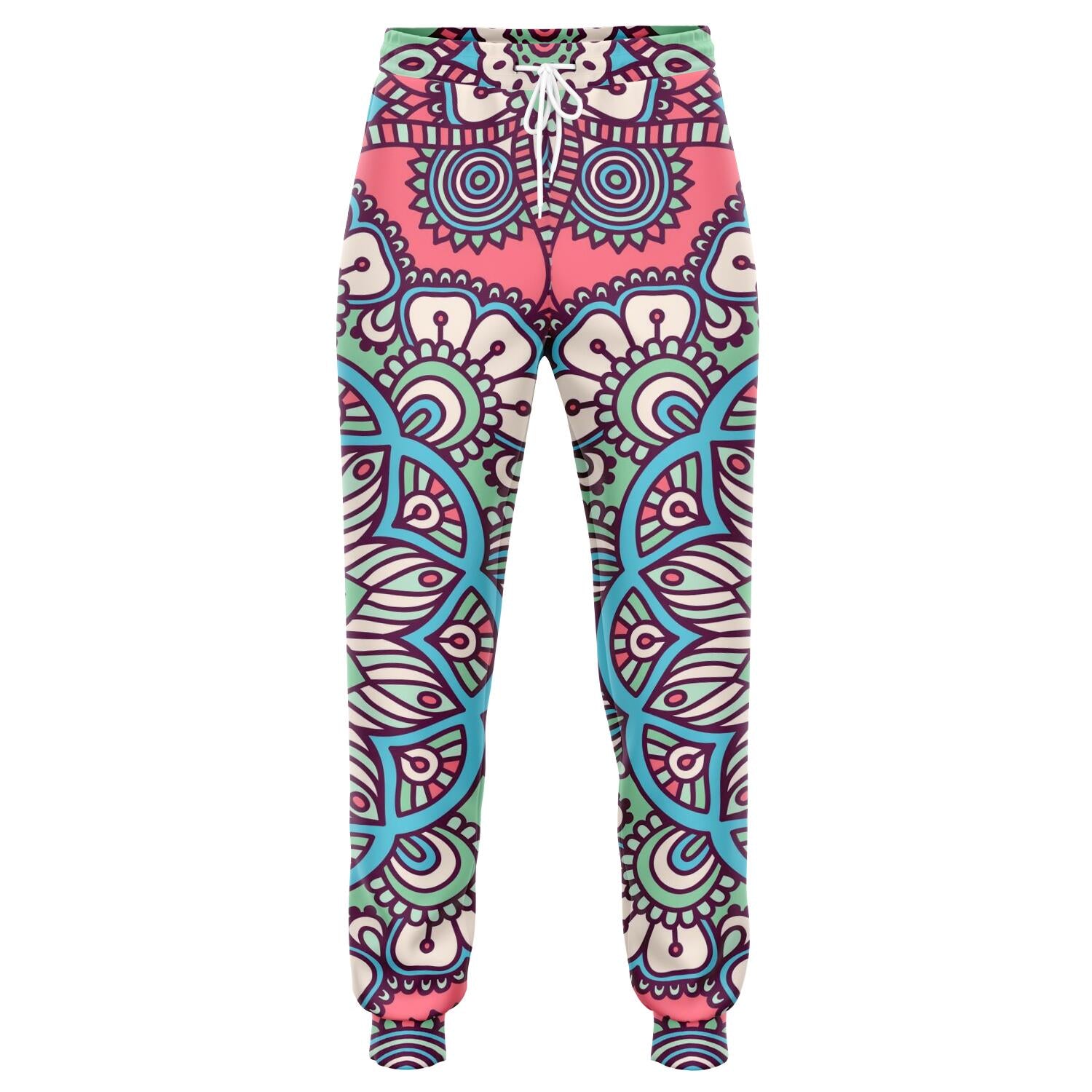 Pastel Mandala Bohemian Pattern Print Jogger Pants