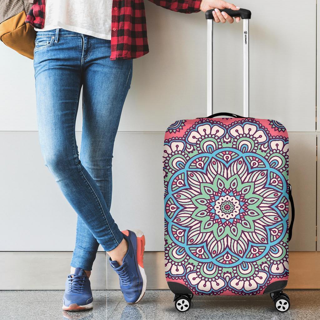 Pastel Mandala Bohemian Pattern Print Luggage Cover