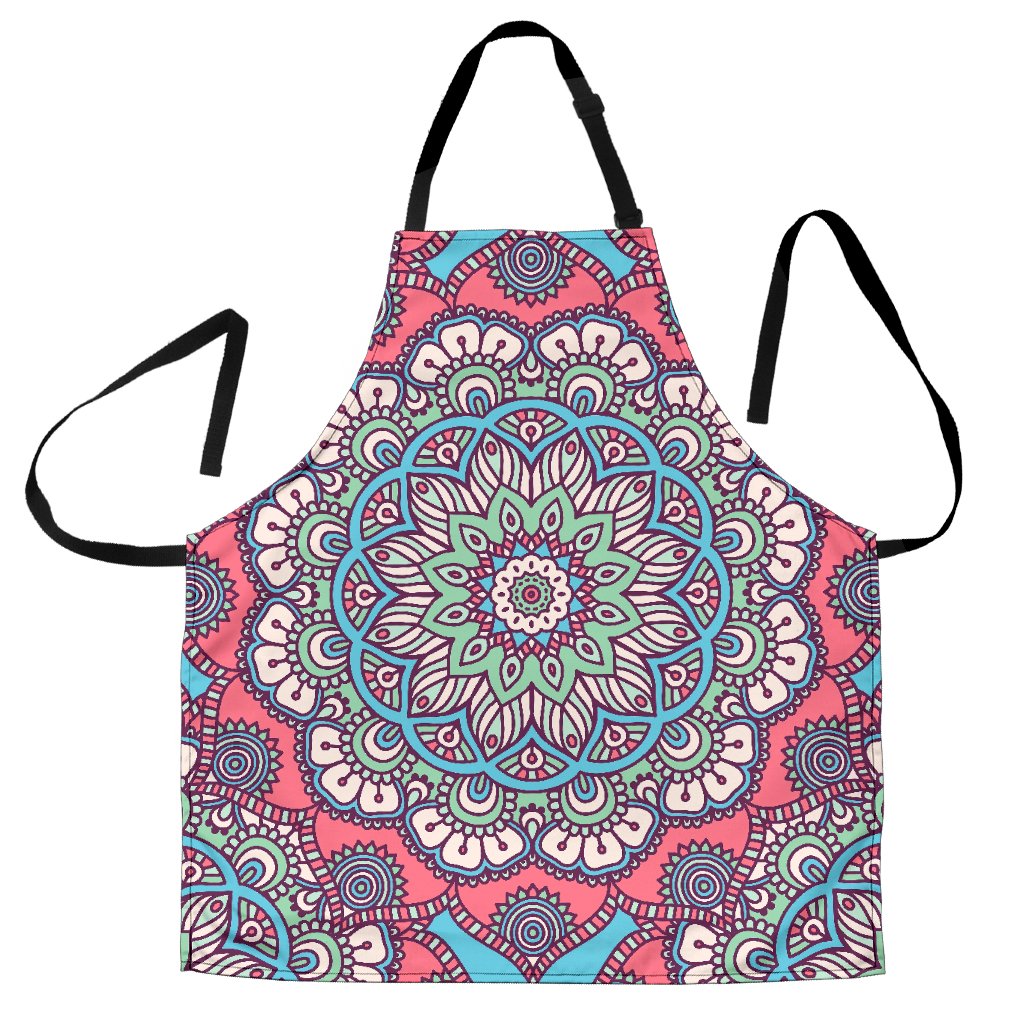 Pastel Mandala Bohemian Pattern Print Men's Apron