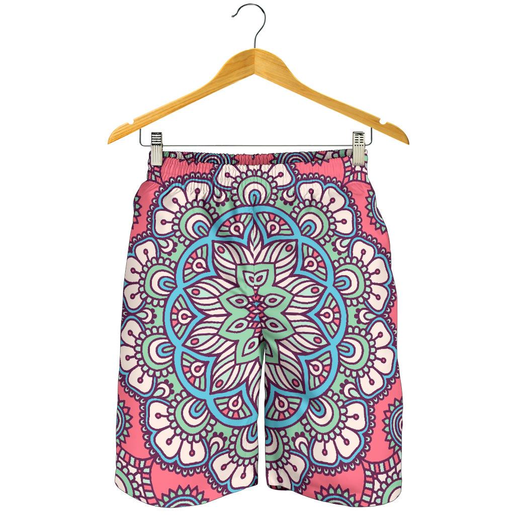 Pastel Mandala Bohemian Pattern Print Men's Shorts