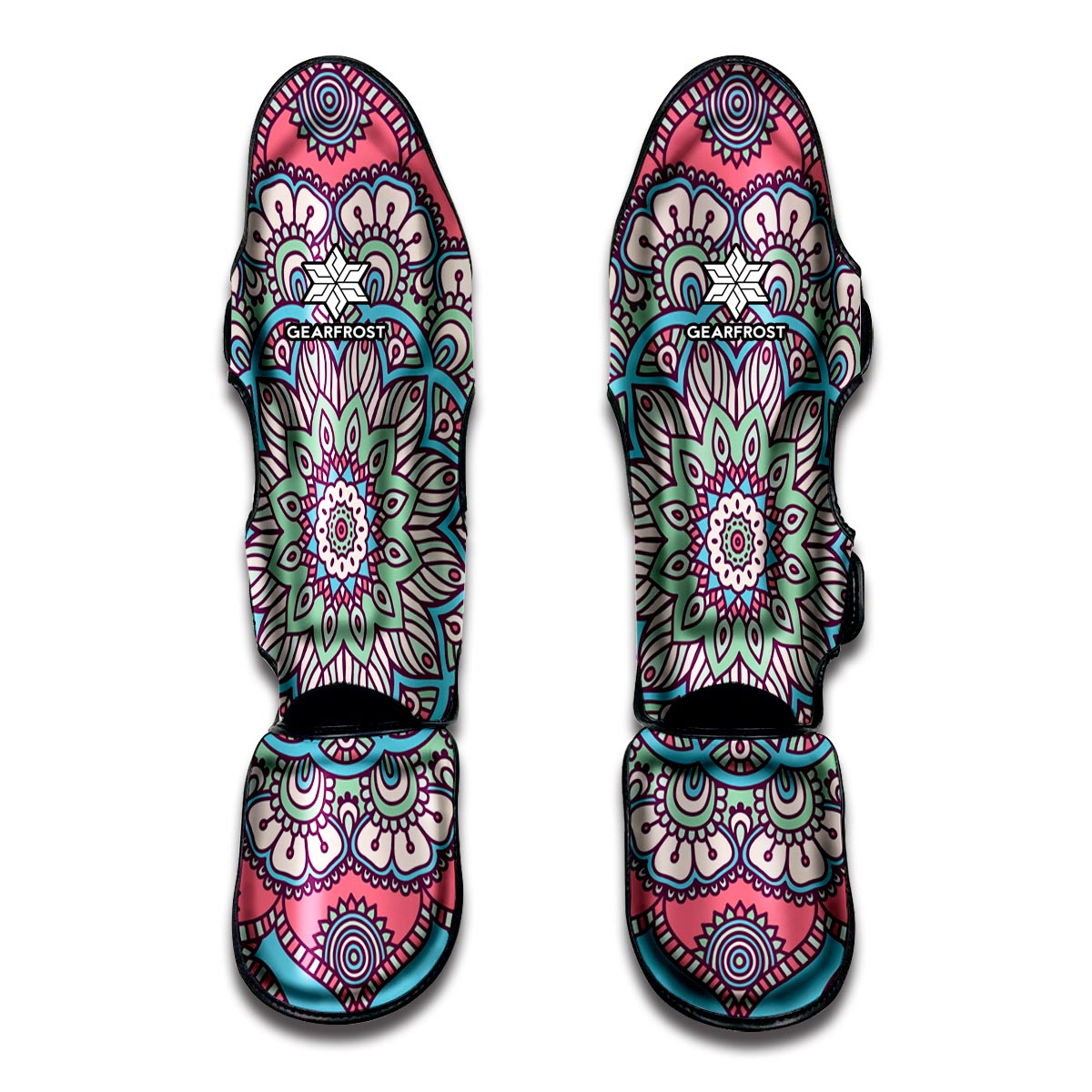 Pastel Mandala Bohemian Pattern Print Muay Thai Shin Guards