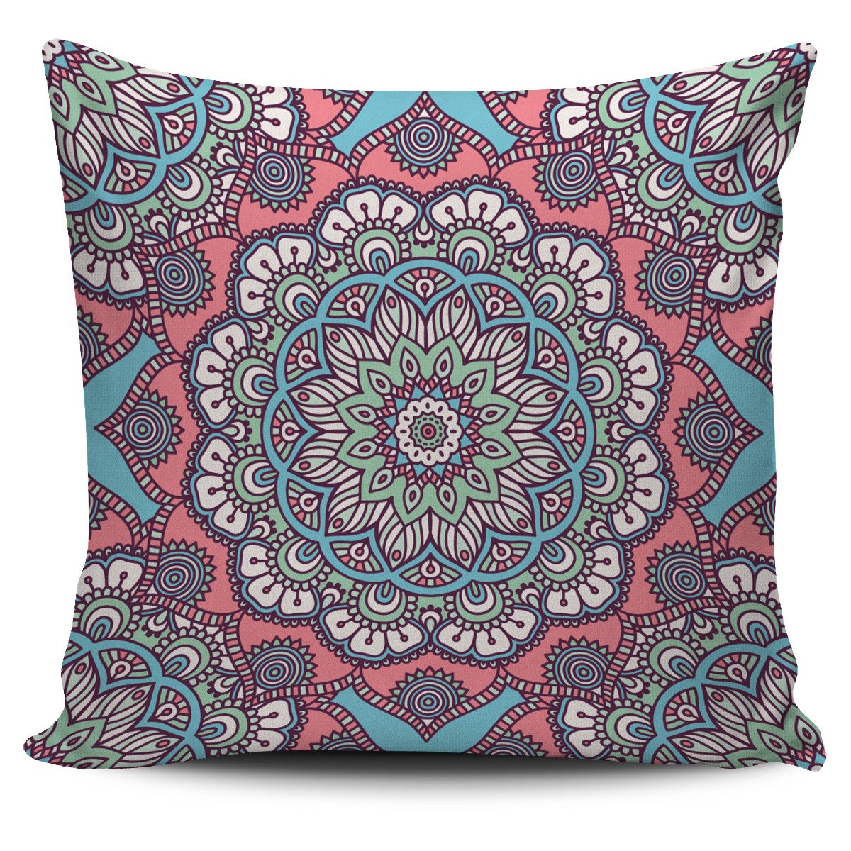 Pastel Mandala Bohemian Pattern Print Pillow Cover