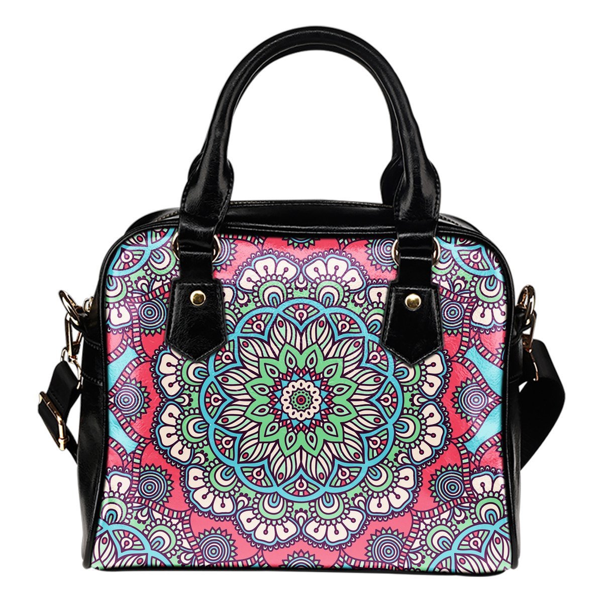 Pastel Mandala Bohemian Pattern Print Shoulder Handbag