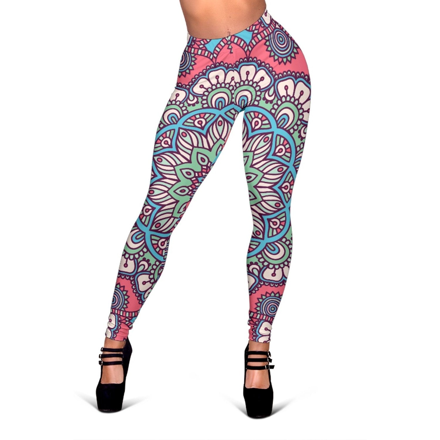 Pastel Mandala Bohemian Pattern Print Women's Leggings