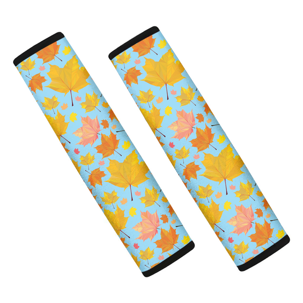 Pastel Maple Leaves Pattern Print Car Seat Belt Covers