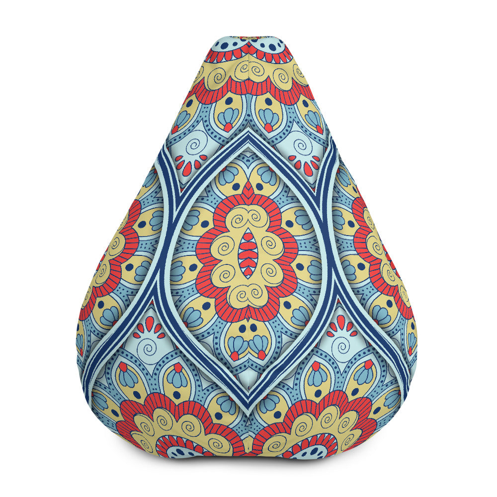 Pastel Ornament Mandala Print Bean Bag Cover