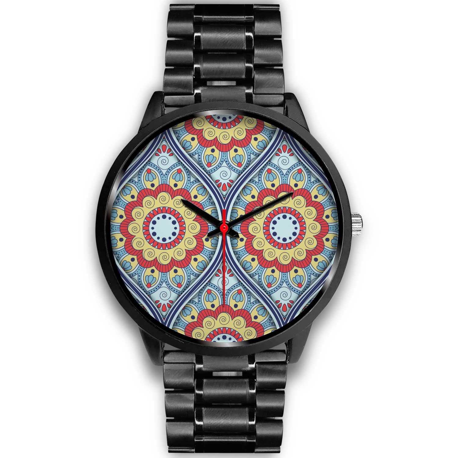 Pastel Ornament Mandala Print Black Watch