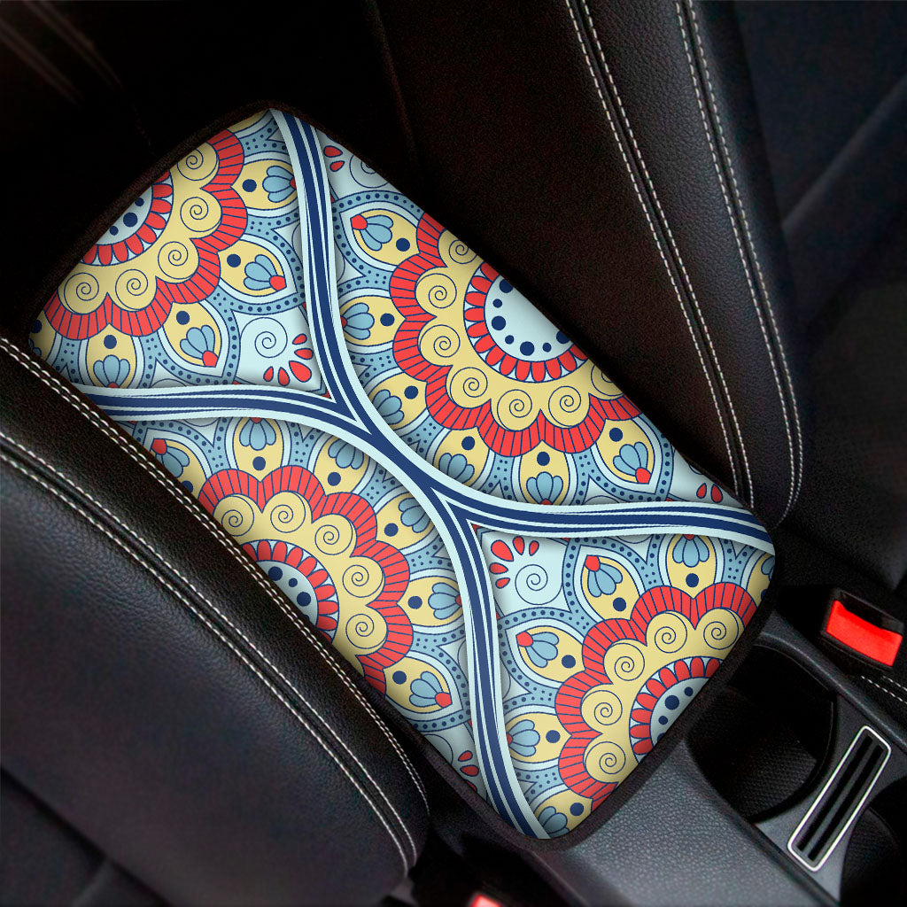 Pastel Ornament Mandala Print Car Center Console Cover