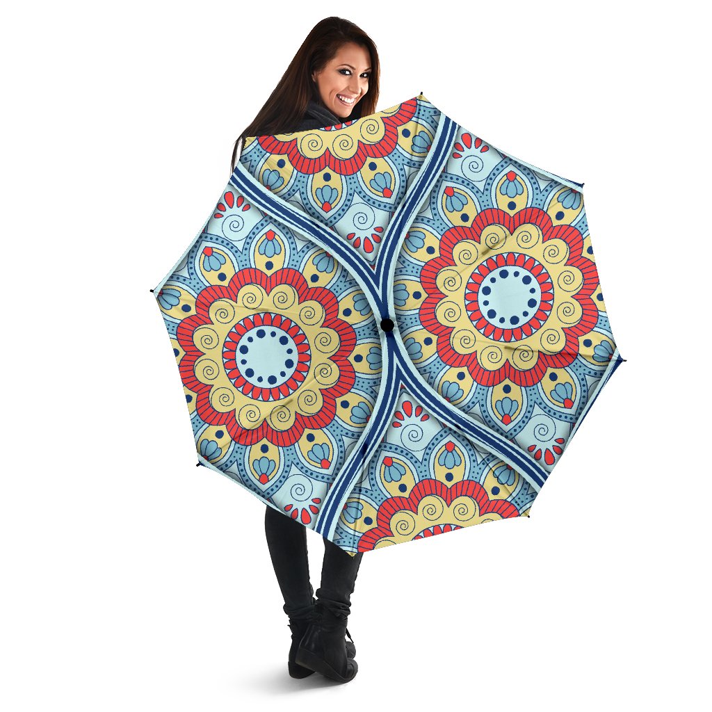 Pastel Ornament Mandala Print Foldable Umbrella