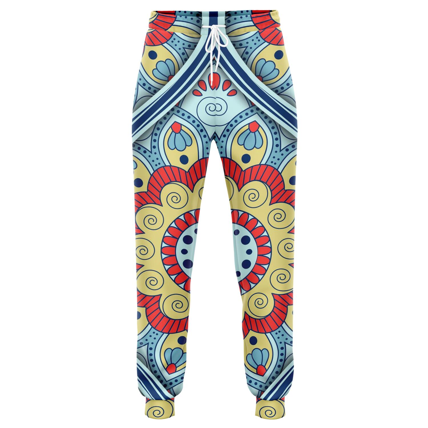 Pastel Ornament Mandala Print Jogger Pants