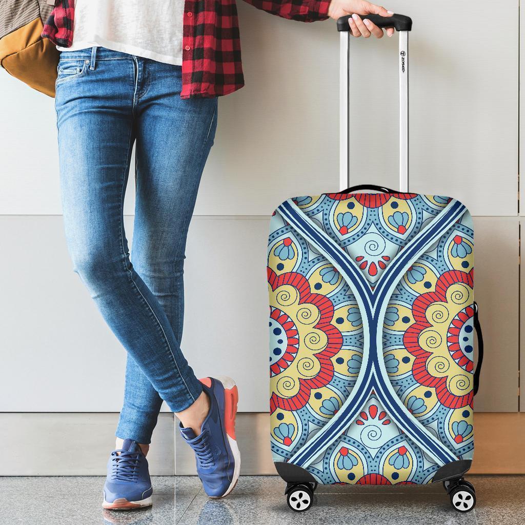 Pastel Ornament Mandala Print Luggage Cover