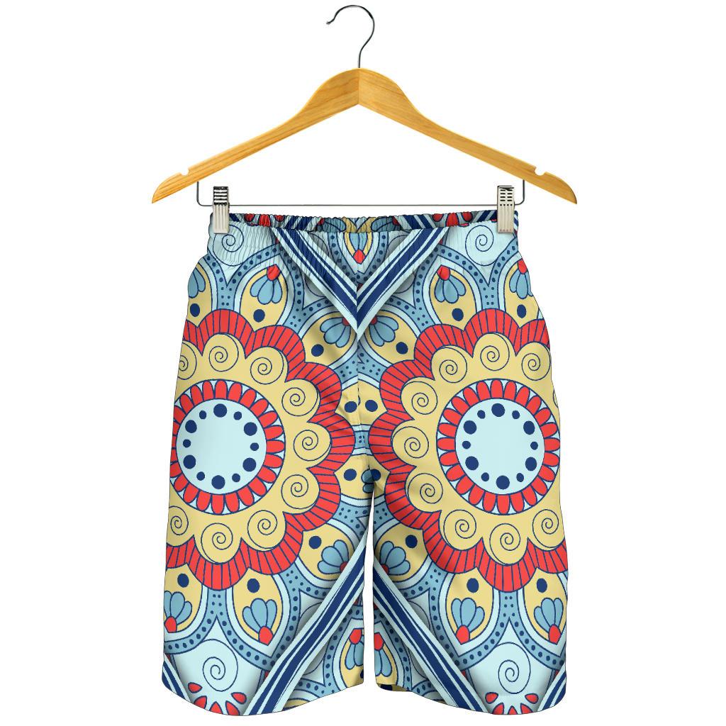 Pastel Ornament Mandala Print Men's Shorts