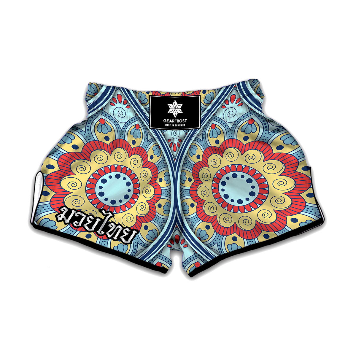 Pastel Ornament Mandala Print Muay Thai Boxing Shorts