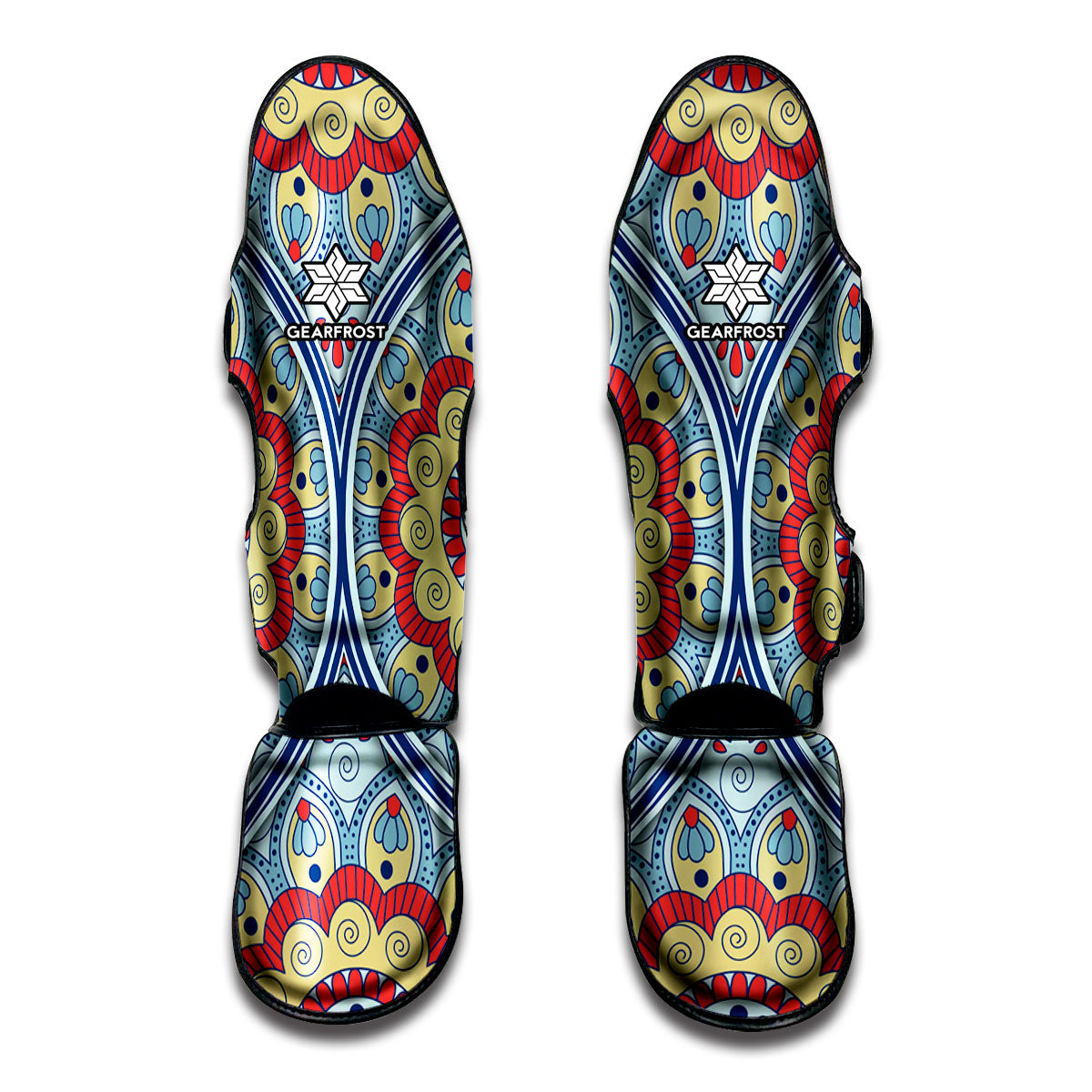 Pastel Ornament Mandala Print Muay Thai Shin Guards