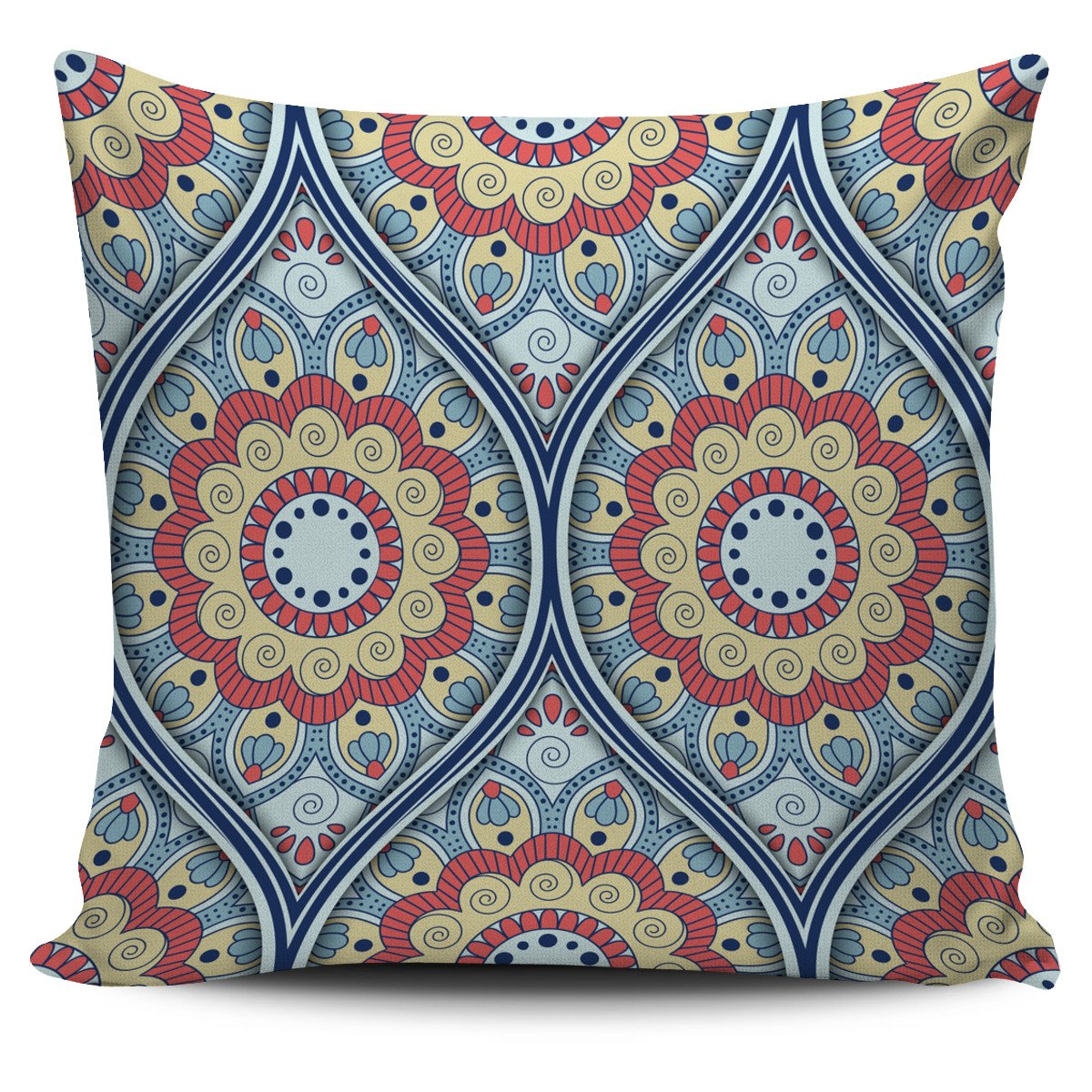 Pastel Ornament Mandala Print Pillow Cover