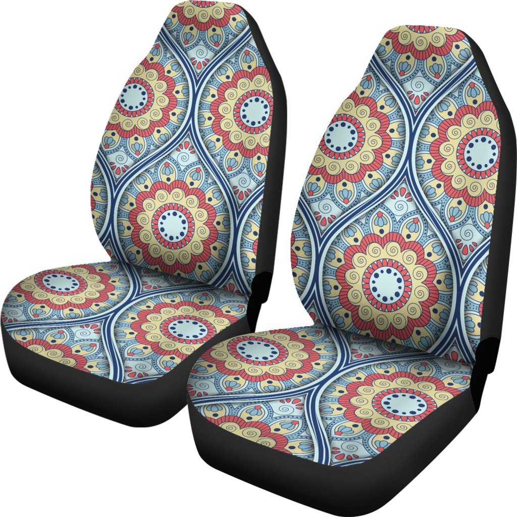 Pastel Ornament Mandala Print Universal Fit Car Seat Covers