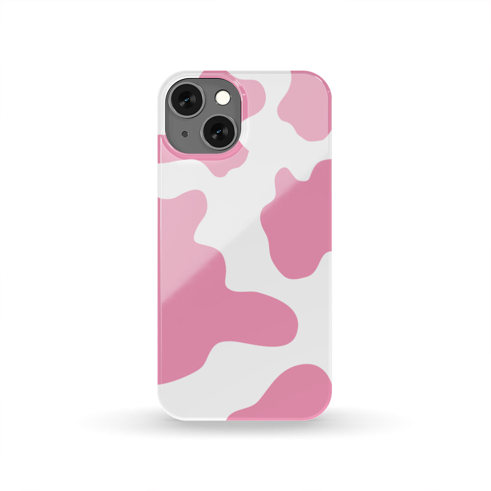 Pastel Pink And White Cow Print Phone Case