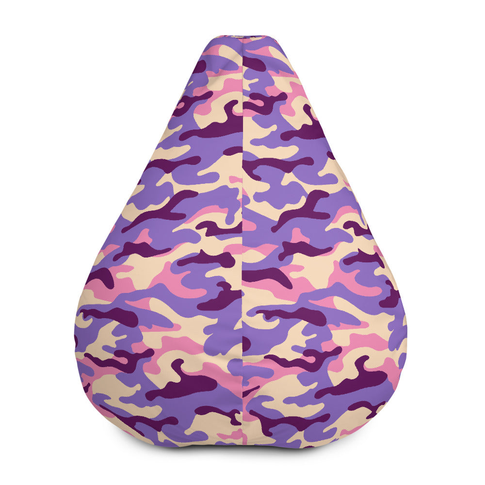 Pastel Purple Camouflage Print Bean Bag Cover