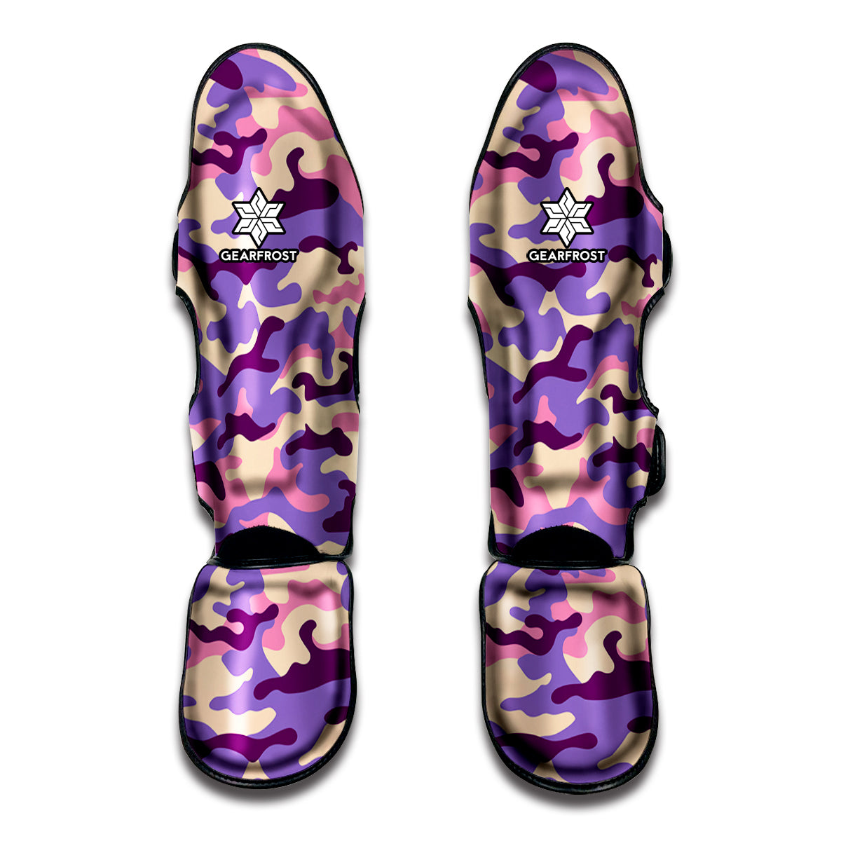 Pastel Purple Camouflage Print Muay Thai Shin Guards