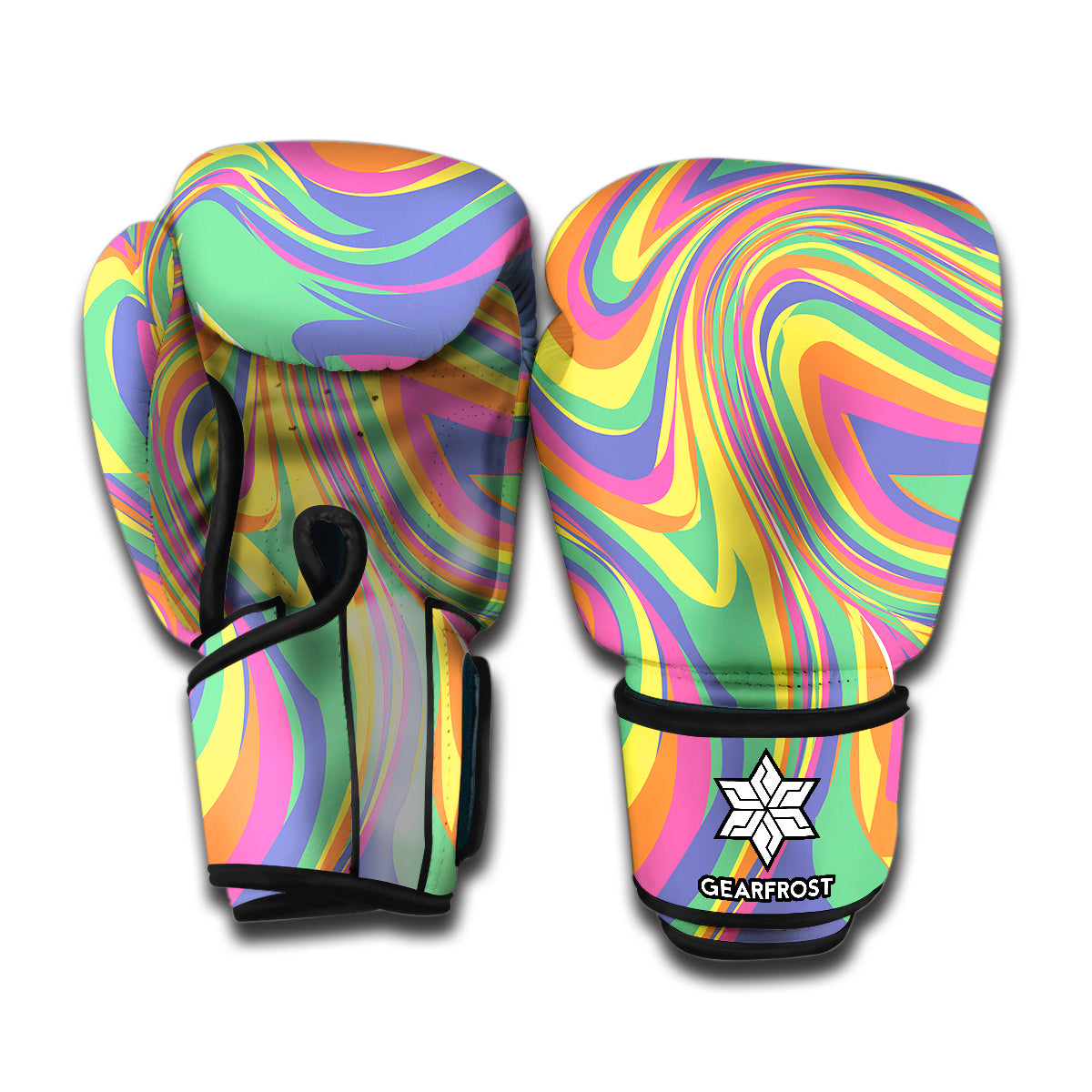 Pastel Rave Print Boxing Gloves