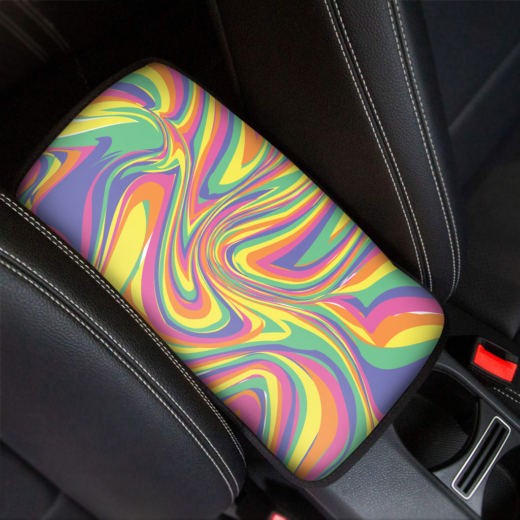 Pastel Rave Print Car Center Console Cover