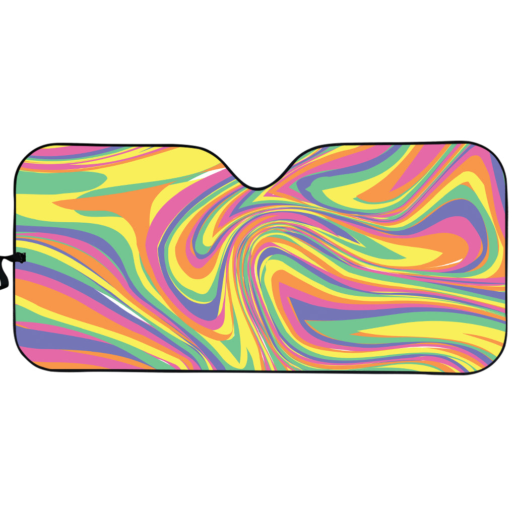 Pastel Rave Print Car Sun Shade