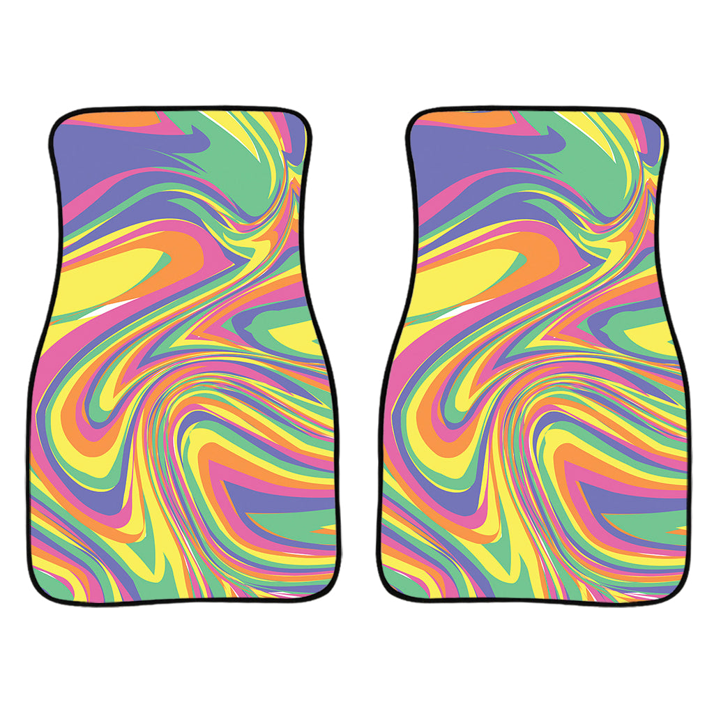 Pastel Rave Print Front Car Floor Mats