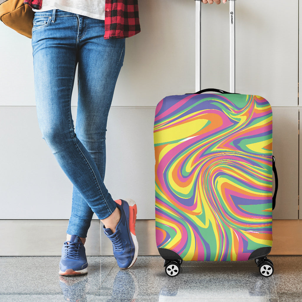 Pastel Rave Print Luggage Cover