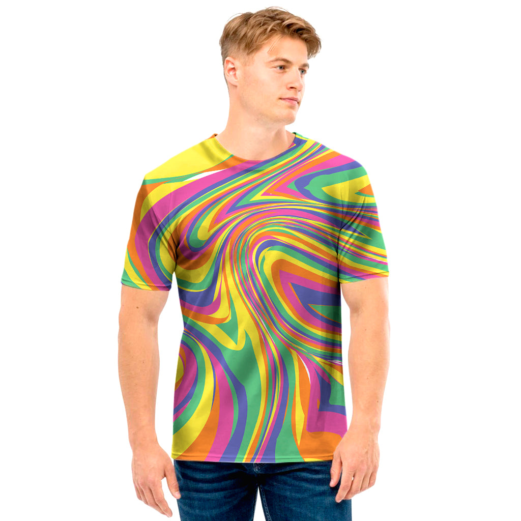 Pastel Rave Print Men's T-Shirt