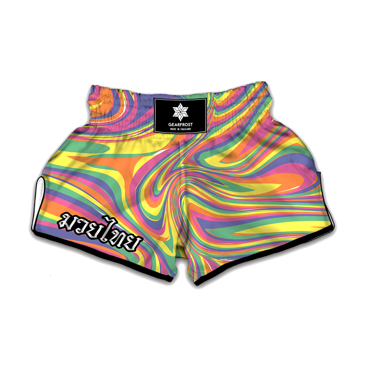 Pastel Rave Print Muay Thai Boxing Shorts