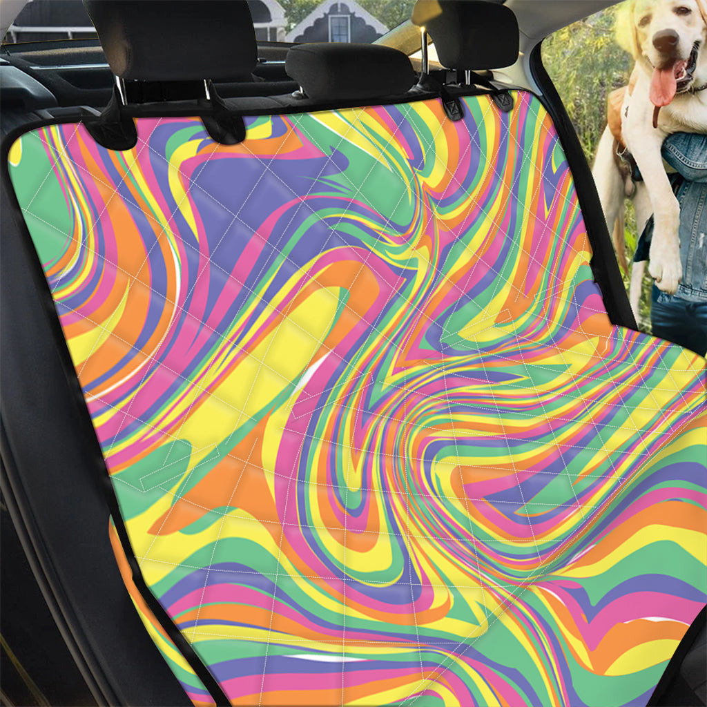 Pastel Rave Print Pet Car Back Seat Cover