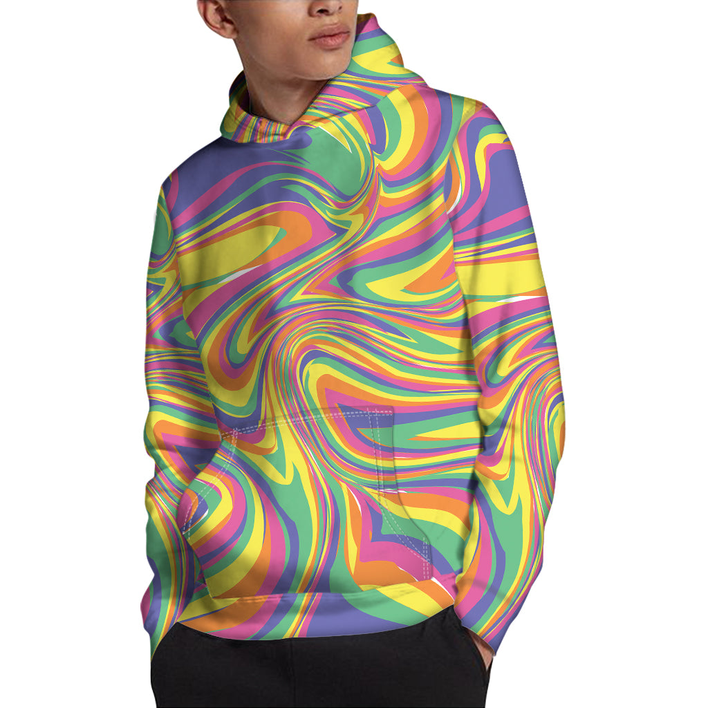 Pastel Rave Print Pullover Hoodie