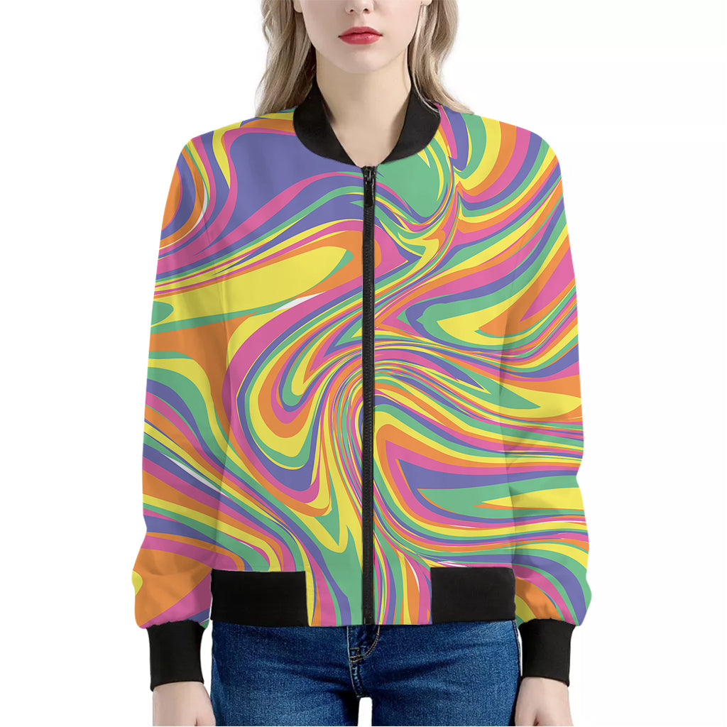 Pastel Rave Print Women's Bomber Jacket