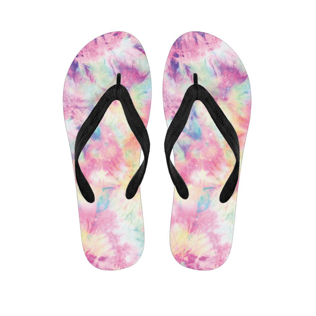 Pastel Tie Dye Print Flip Flops