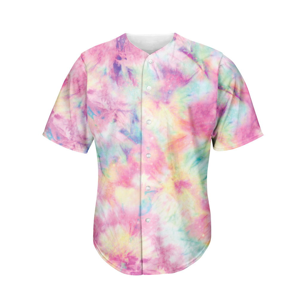 Pastel Tie Dye Print Men's Baseball Jersey