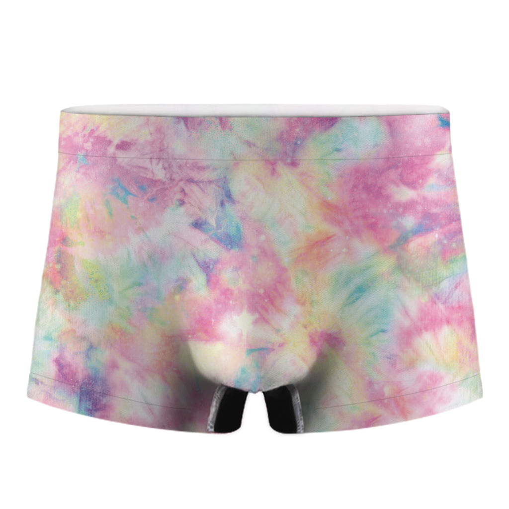 Pastel Tie Dye Print Men's Boxer Briefs