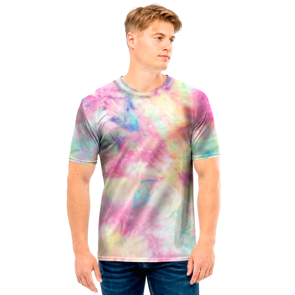 Pastel Tie Dye Print Men's T-Shirt