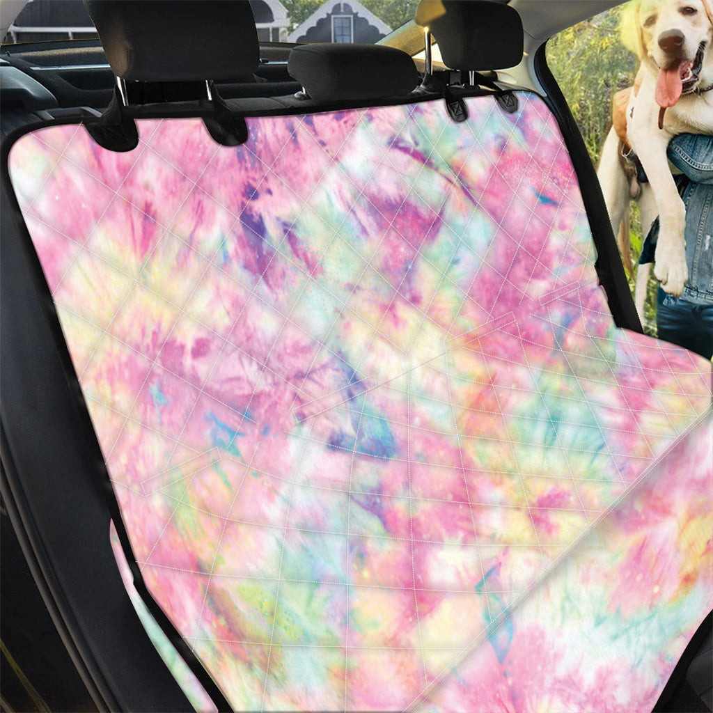 Pastel Tie Dye Print Pet Car Back Seat Cover