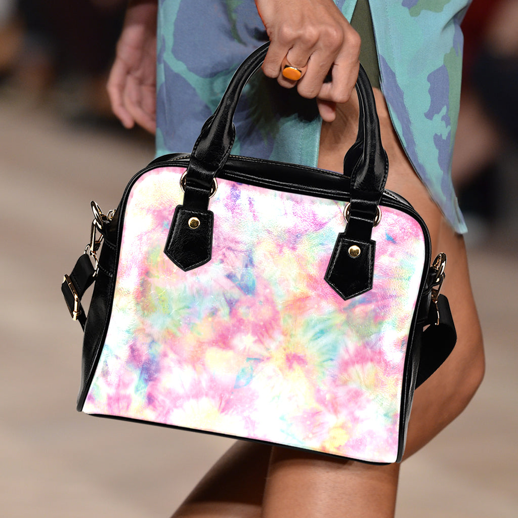 Pastel Tie Dye Print Shoulder Handbag