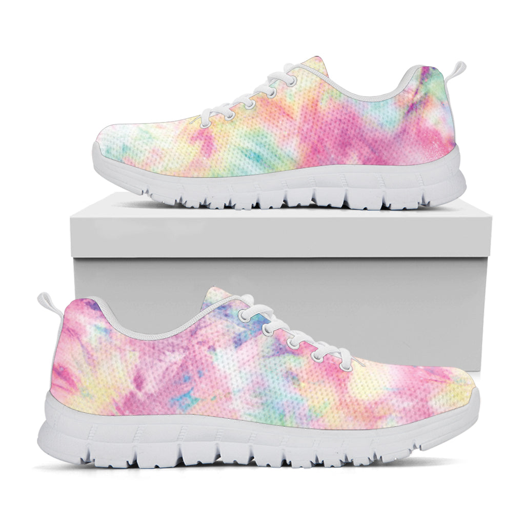 Pastel Tie Dye Print White Sneakers