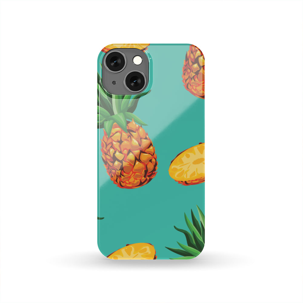 Pastel Turquoise Pineapple Pattern Print Phone Case