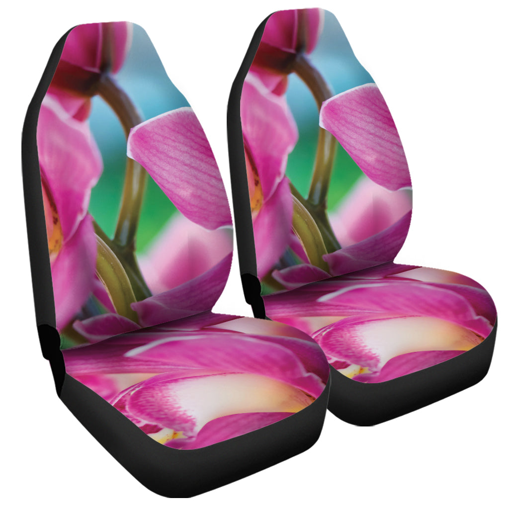Pink Orchid Flower Print Universal Fit Car Seat Covers