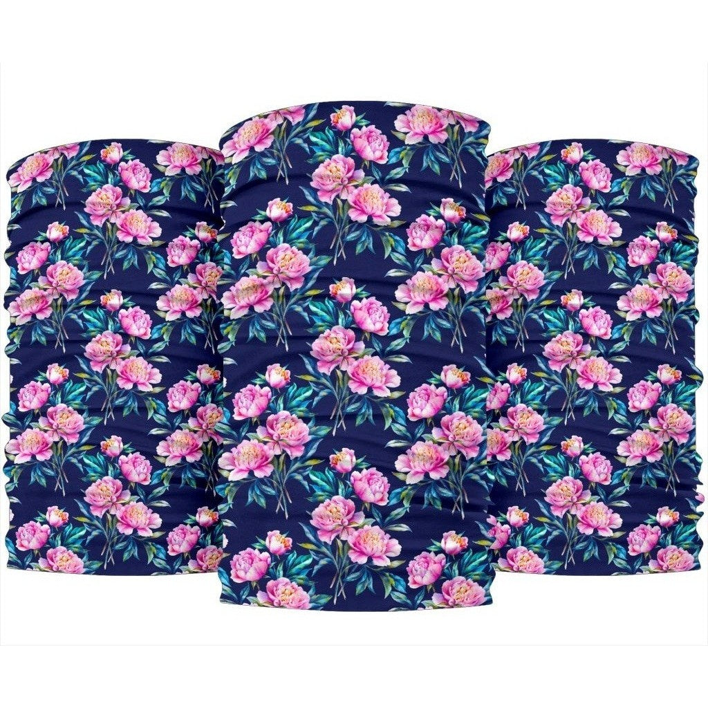 Pink Peony Floral Flower Pattern Print 3-Pack Bandanas