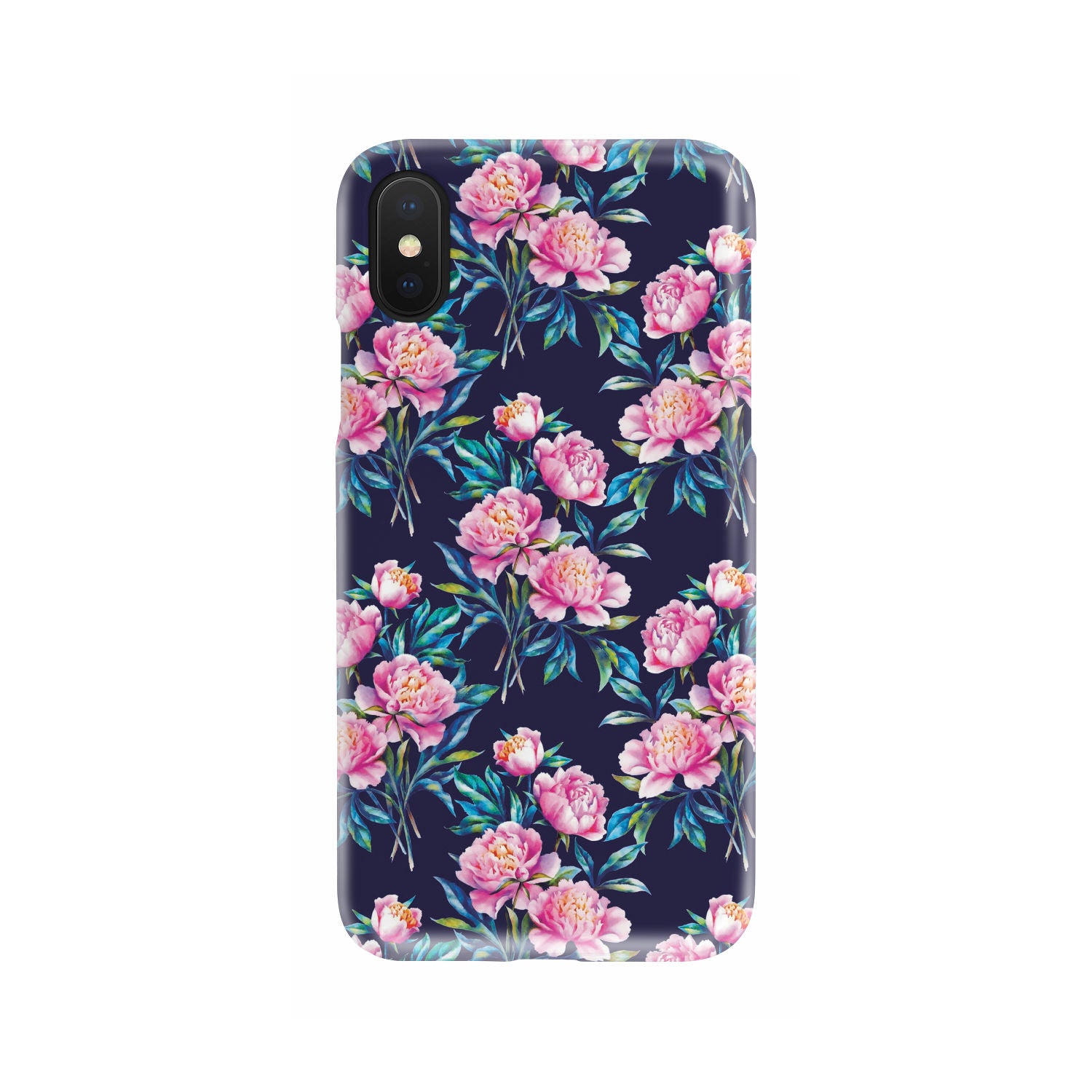 Pink Peony Floral Flower Pattern Print Phone Case