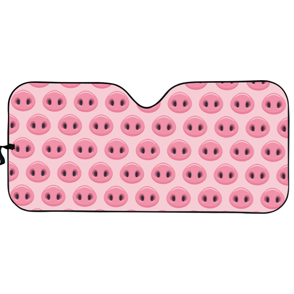 Pink Pig Nose Pattern Print Car Sun Shade