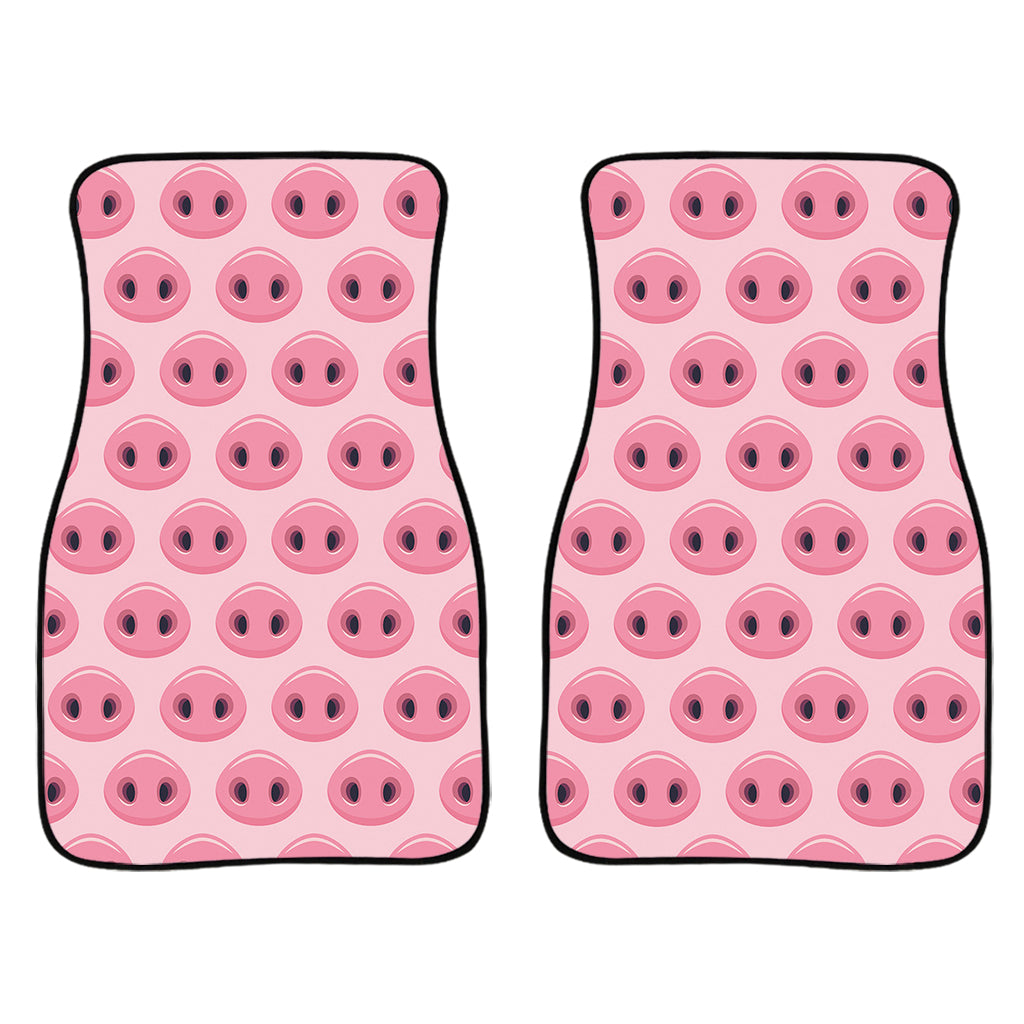 Pink Pig Nose Pattern Print Front Car Floor Mats