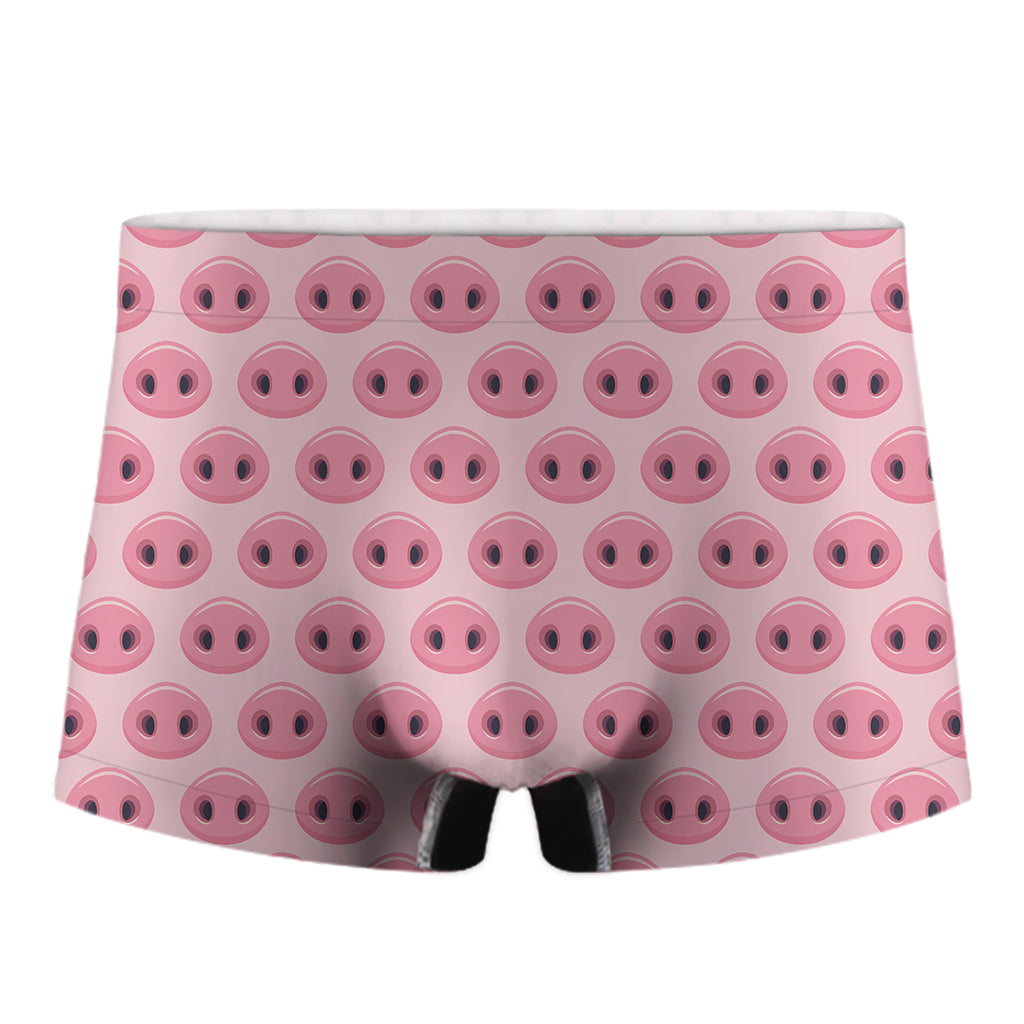 Pink Pig Nose Pattern Print Men's Boxer Briefs