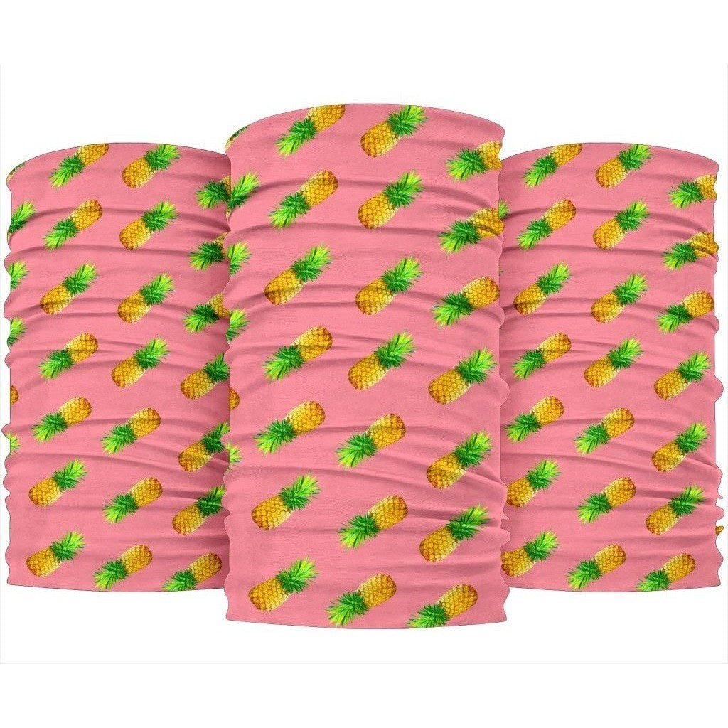 Pink Pineapple Pattern Print 3-Pack Bandanas