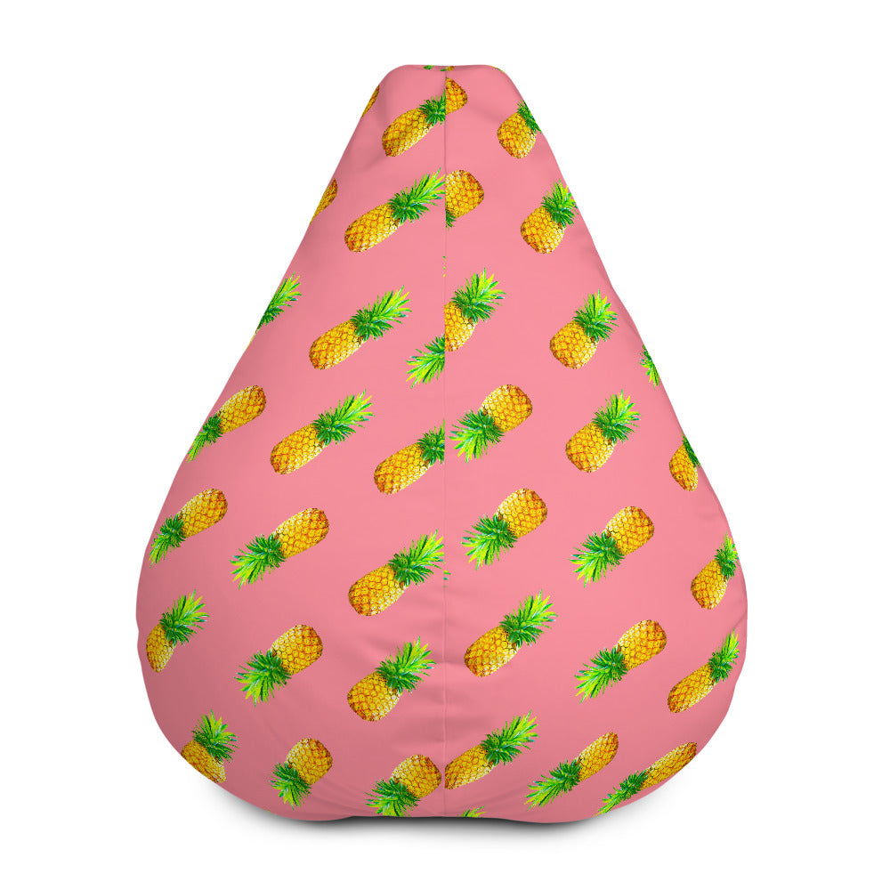 Pink Pineapple Pattern Print Bean Bag Cover